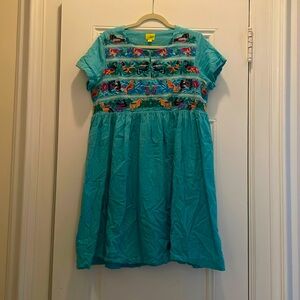 Roller Rabit green dress with embroidery